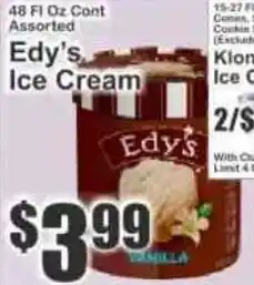 Key Food Edy's Ice Cream offer
