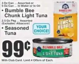 Key Food Bumble Bee Chunk Light Tuna offer
