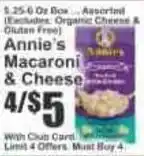 Key Food Annie's Macaroni & Cheese offer