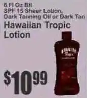 Key Food Hawaiian Tropic Lotion offer