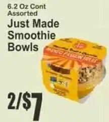 Key Food Just Made Smoothie Bowls offer