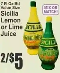 Key Food Sicilia Lemon or Lime Juice offer