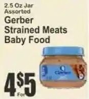 Key Food Gerber Strained Meats Baby Food offer