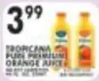 Pioneer Supermarkets Tropicana pure premium orange juice offer