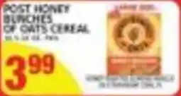 Pioneer Supermarkets Post Honey Bunches of Oats Cereal offer