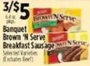 Pioneer Supermarkets Banquet Brown 'N Serve Breakfast Sausage offer
