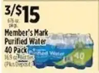 Pioneer Supermarkets Member's Mark purified water offer