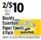 Pioneer Supermarkets Bounty Essentials Paper Towels offer