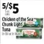 Pioneer Supermarkets Chicken of the Sea Chunk Light Tuna offer