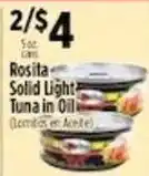 Pioneer Supermarkets Rosita solid light tuna in oil offer