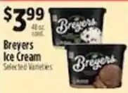 Pioneer Supermarkets Breyers Ice Cream offer