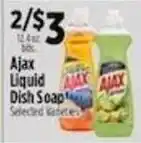 Pioneer Supermarkets Ajax liquid dish soap offer