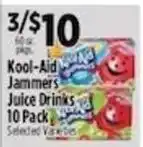 Pioneer Supermarkets Kool-Aid Jammers Juice Drinks offer
