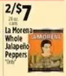 Pioneer Supermarkets La Morena whole jalapeno peppers offer