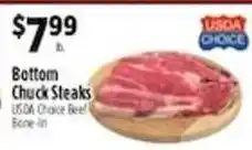 Pioneer Supermarkets Usda Choice Beef Bottom Chuck Steaks offer