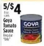 Pioneer Supermarkets Goya tomato sauce offer