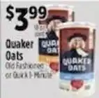 Pioneer Supermarkets Quaker oats offer