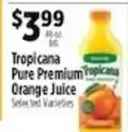 Pioneer Supermarkets Tropicana pure premium orange juice offer