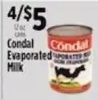 Pioneer Supermarkets Condal evaporated milk offer