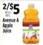 Pioneer Supermarkets Avenue A Apple Juice offer