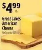 Pioneer Supermarkets Great Lakes American Cheese offer