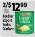 Pioneer Supermarkets Keebler Export Sodas Crackers offer