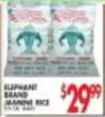 Pioneer Supermarkets Elephant Brand Jasmine Rice offer