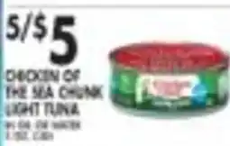 Pioneer Supermarkets Chicken of the sea chunk light tuna offer