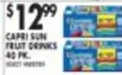 Pioneer Supermarkets Capri Sun Fruit Drinks offer