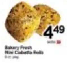 Tops Bakery Fresh Mini Ciabatta Rolls offer