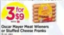 Tops Oscar Mayer Meat Wieners or Stuffed Cheese Franks offer