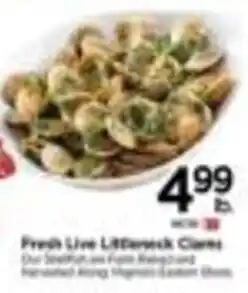 Tops Fresh Live Little Neck Clams offer