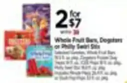 Tops Whole Fruit Bars, Dogsters or Philly Swirl Slices offer