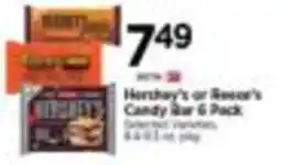 Tops Hershey's or Reese's Candy Bar 6 Pack offer
