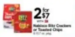 Tops Nabisco Ritz Crackers or Toasted Chips offer