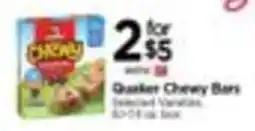 Tops Quaker Chewy Bars offer