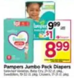 Tops Pampers Jumbo Pack Diapers offer