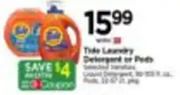 Tops Tide Laundry Detergent or Pods offer