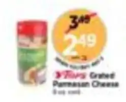 Tops 3 flavors grated parmesan cheese offer