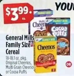 Pioneer Supermarkets General Mills Family Size Cereal offer