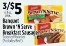 Pioneer Supermarkets Banquet Brown 'N Serve Breakfast Sausage offer