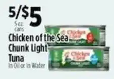 Pioneer Supermarkets Chicken of the Sea Chunk Light Tuna offer