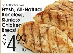 Family Fare Fresh, All-Natural Boneless, Skinless Chicken Breast offer