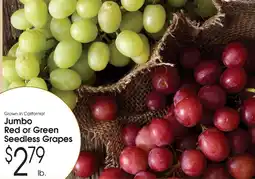 Family Fare Jumbo Red or Green Seedless Grapes offer