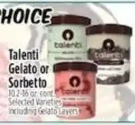 Pioneer Supermarkets Talenti Gelato or Sorbetto offer