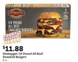 Fareway Sheboygan 1/4 Pound All Beef Smashed Burgers offer