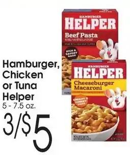 Family Fare Hamburger, chicken or tuna helper offer