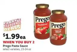 Fareway Prego pasta sauce offer