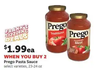 Fareway Prego pasta sauce offer
