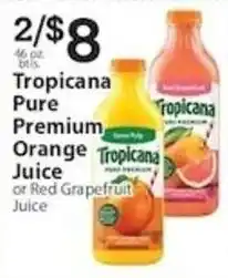 Associated Tropicana Pure Premium Orange Juice or Red Grapefruit Juice offer